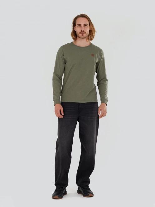 Fundango Justin Longsleeve T-shirt férfi hosszú ujjú póló zöld színben 4