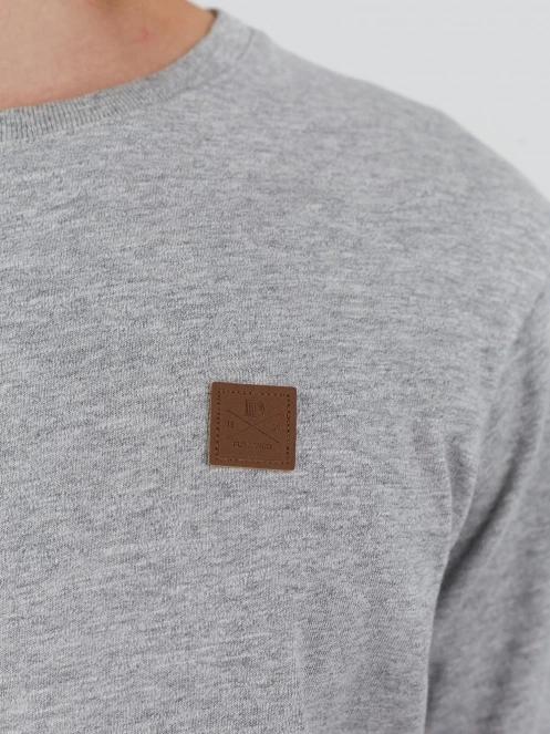 Fundango Justin Longsleeve T-shirt férfi hosszú ujjú póló szürke színben 5