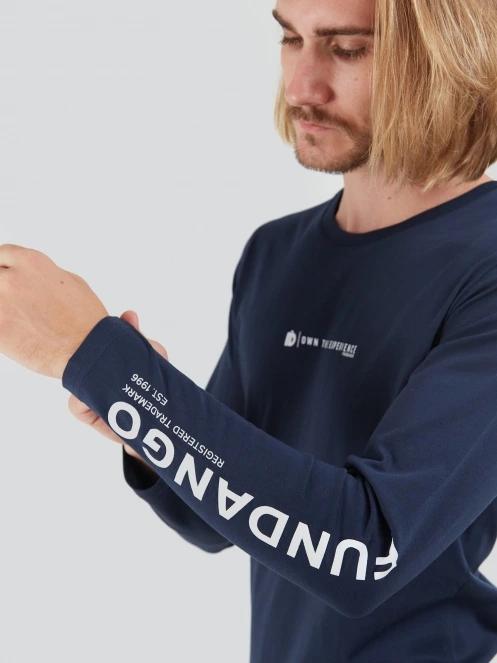 Fundango Long-T Longsleeve T-shirt férfi hosszú ujjú póló sötétkék színben 5
