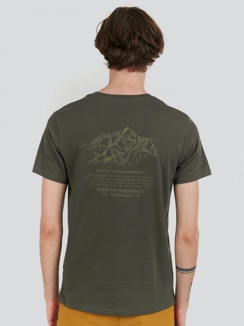 Fundango Mont Blanc Graphic-T férfi rövid ujjú póló oliva színben 3