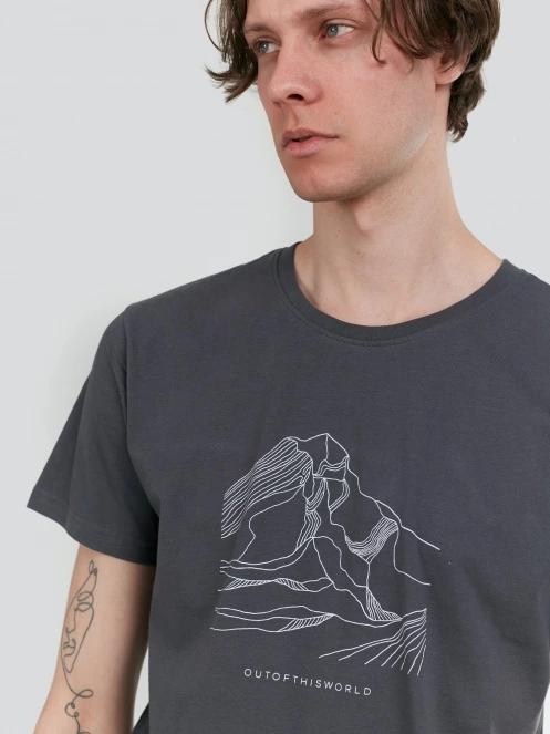 Fundango Mountain Graphic-T férfi rövid ujjú póló szürke színben 6