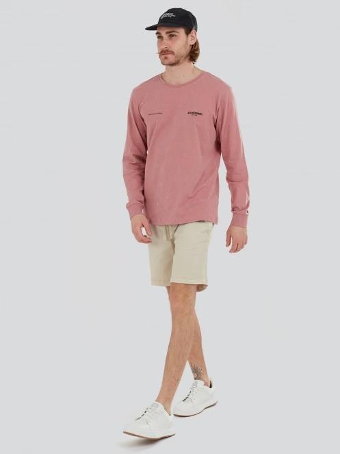 Fundango Surfer Graphic-T férfi hosszú ujjú póló rózsaszín színben 4