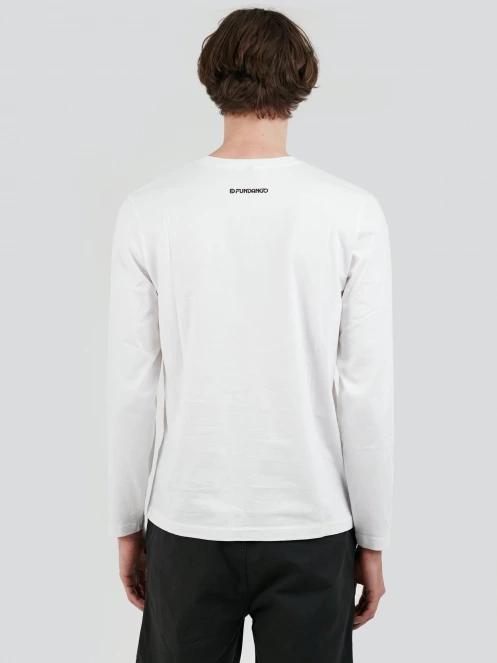 Fundango Essential Graphic Long-T férfi hosszú ujjú póló fehér színben 3