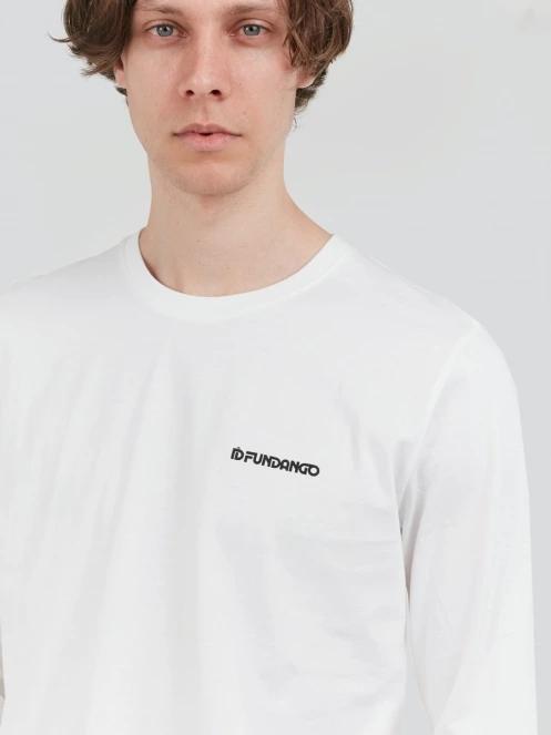 Fundango Essential Graphic Long-T férfi hosszú ujjú póló fehér színben 5