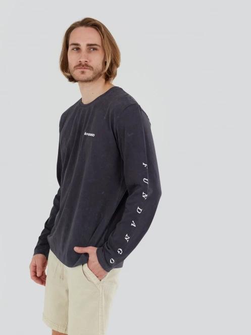 Fundango Essential Graphic Long-T férfi hosszú ujjú póló fekete színben 2