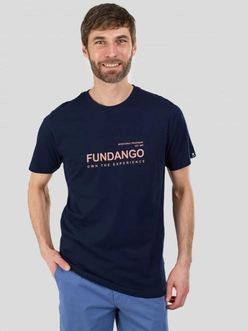 Fundango Vital Graphic-T férfi rövid ujjú póló sötétkék színben 2