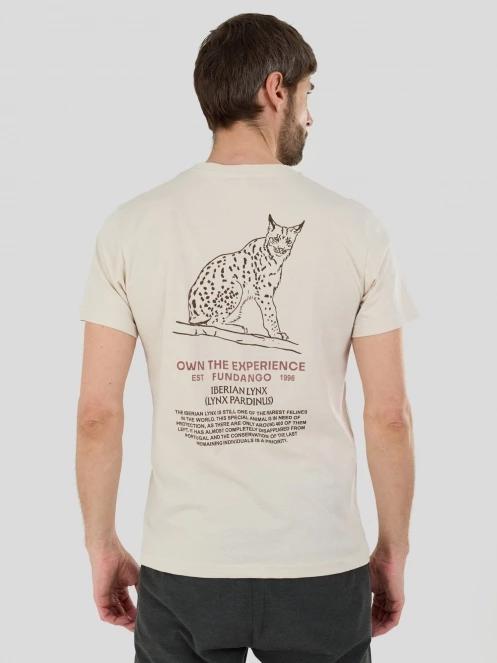 Fundango Montes Graphic-T férfi rövid ujjú póló homok színben 2