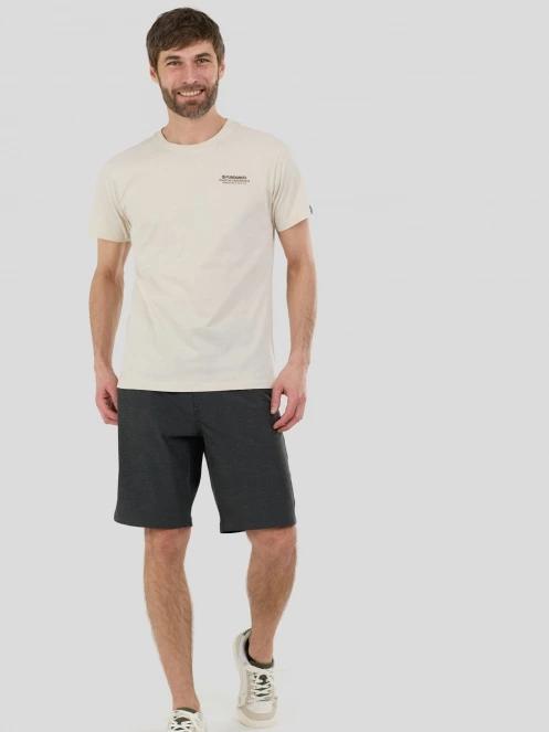 Fundango Montes Graphic-T férfi rövid ujjú póló homok színben 4