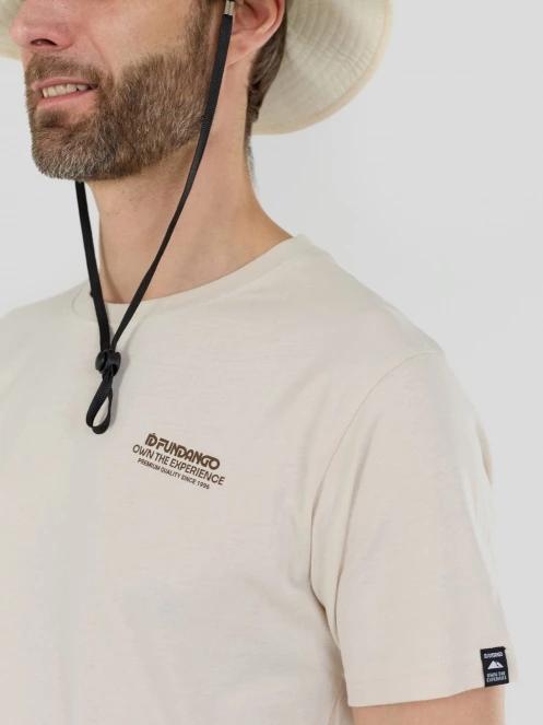 Fundango Montes Graphic-T férfi rövid ujjú póló homok színben 8
