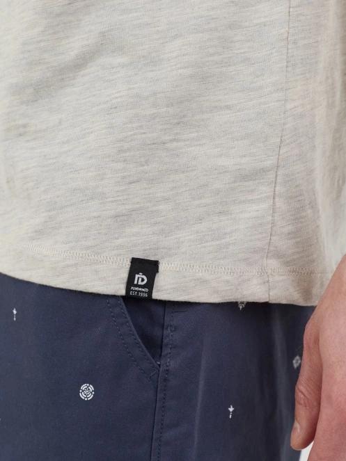 Fundango Phase Henley T-shirt férfi rövid ujjú póló homok színben 8