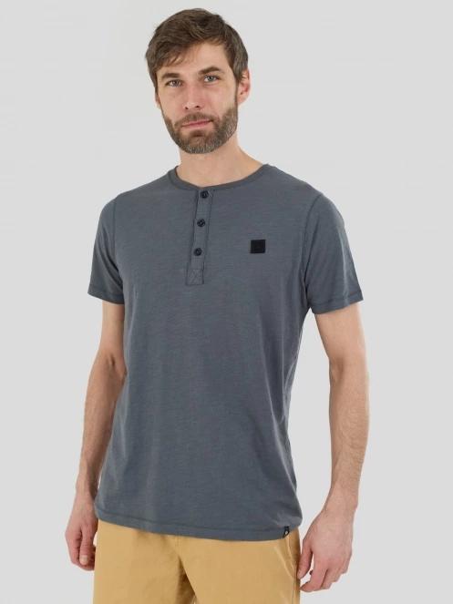 Fundango Phase Henley T-shirt férfi rövid ujjú póló szürke színben 5