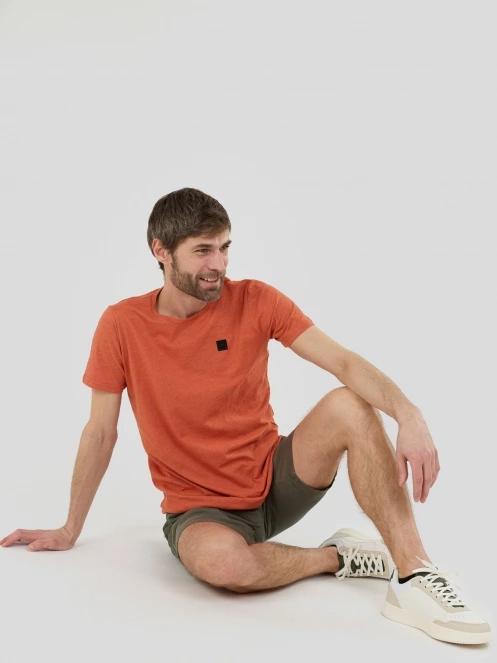 Fundango Jaggy II Structured T-shirt férfi rövid ujjú póló narancssárga színben 4