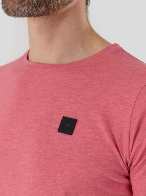 Fundango Jaggy II Structured T-shirt férfi rövid ujjú póló rózsaszín színben 5