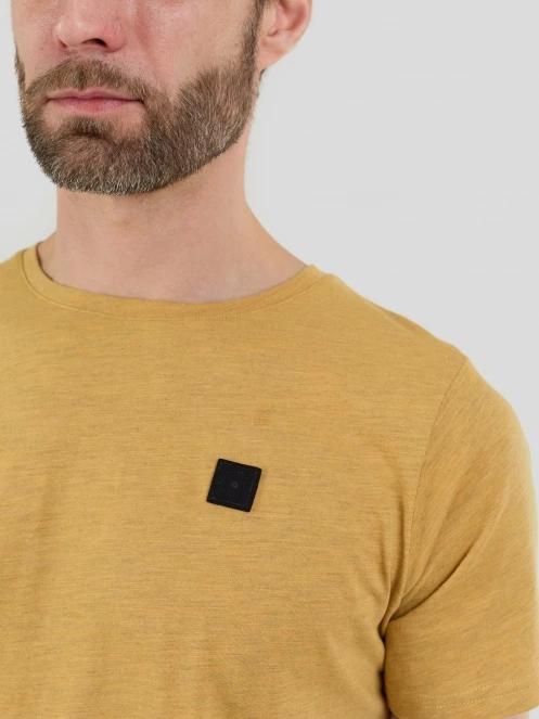 Fundango Jaggy II Structured T-shirt férfi rövid ujjú póló sárga színben 6