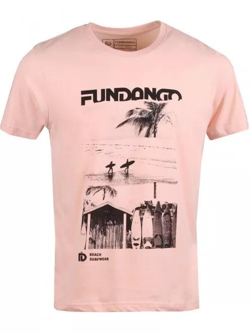 Fundango Basic T Logo 6 férfi rövid ujjú póló rózsaszín színben 4