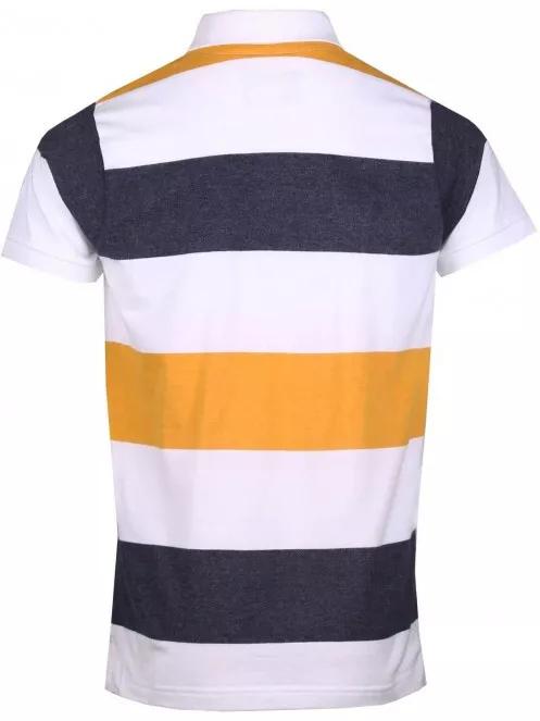 Fundango Incognito stripe férfi galléros póló fehér színben 5