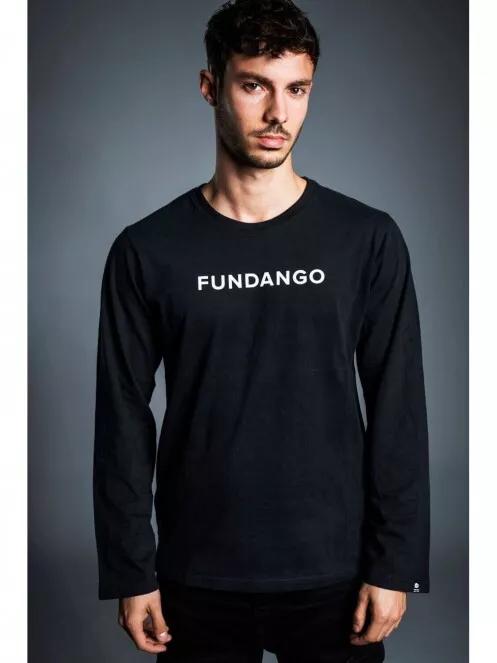 Fundango Mens Long T férfi hosszú ujjú póló fekete színben 2