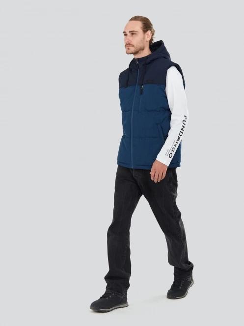 Fundango Karl Padded Vest férfi mellény kék színben 4