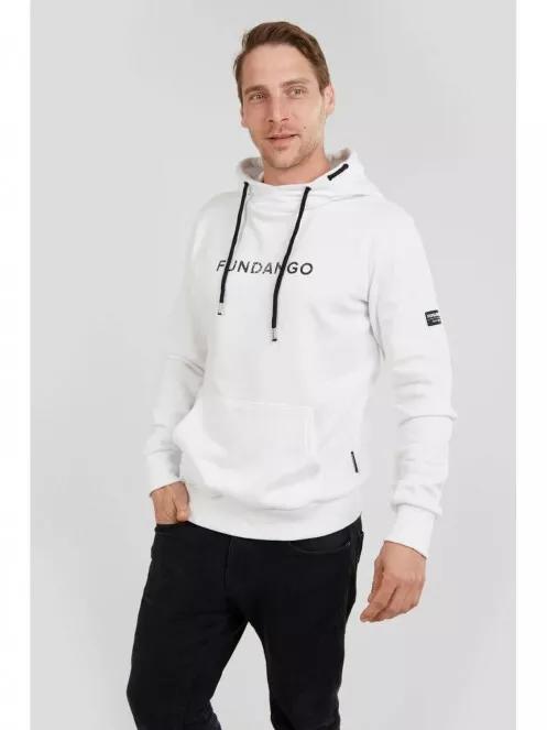 Fundango Hoover Hooded sweatshirt férfi kapucnis pulóver fehér színben 2