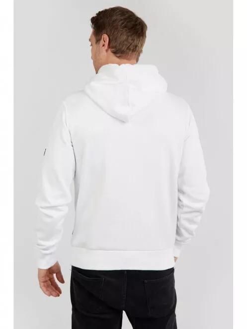 Fundango Hoover Hooded sweatshirt férfi kapucnis pulóver fehér színben 3