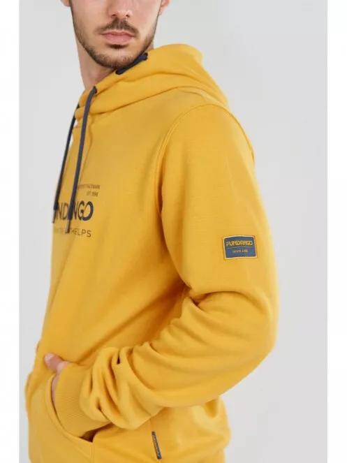Fundango Hoover Hooded sweatshirt férfi kapucnis pulóver narancssárga színben 4