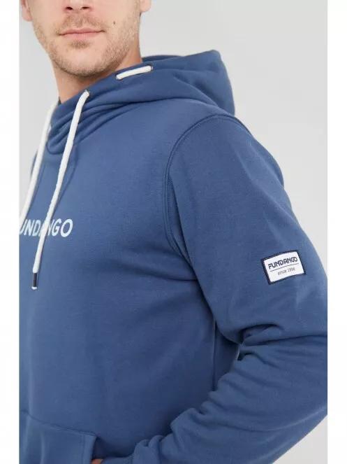 Fundango Hoover Hooded sweatshirt férfi kapucnis pulóver kék színben 4