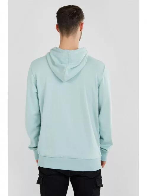 Fundango Hoover Hooded sweatshirt férfi kapucnis pulóver zöld színben 3