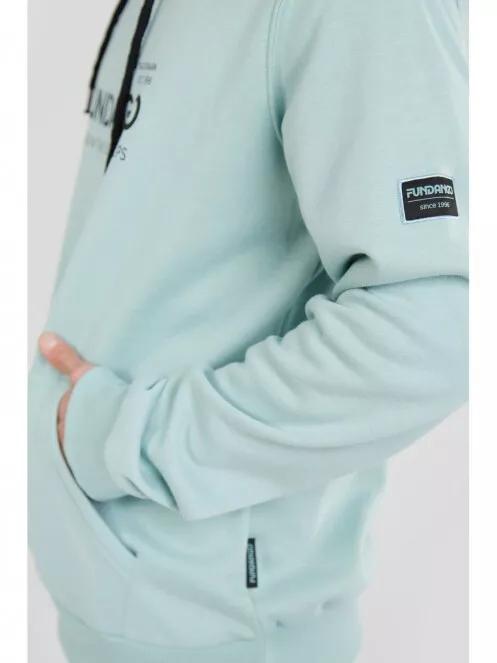 Fundango Hoover Hooded sweatshirt férfi kapucnis pulóver zöld színben 4