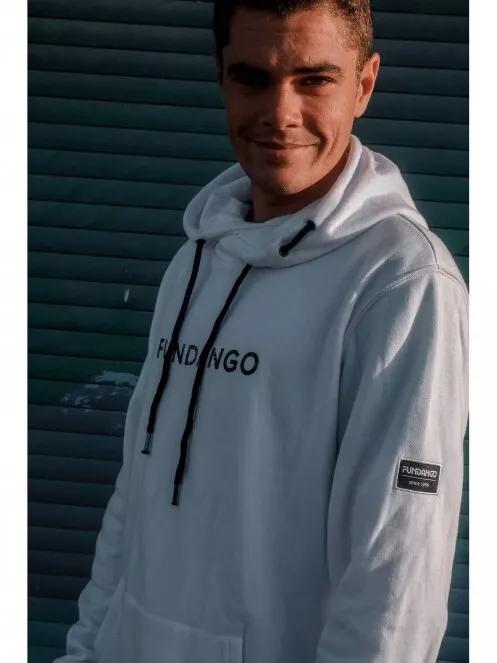 Fundango Hoover Hooded sweatshirt férfi kapucnis pulóver zöld színben 7