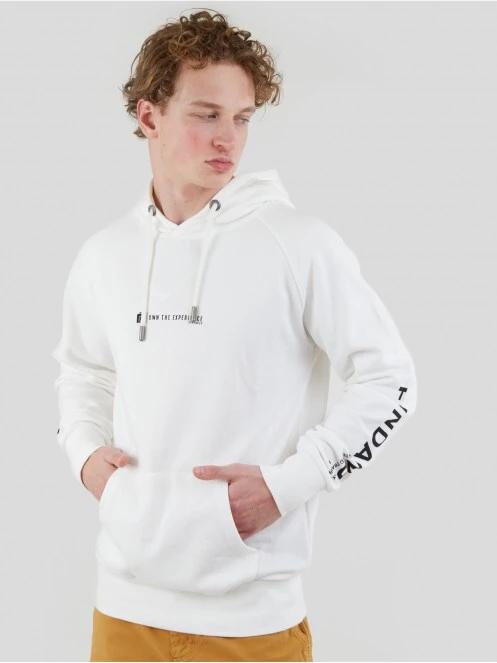Fundango Talis Hooded Sweatshirt férfi kapucnis pulóver fehér színben 2