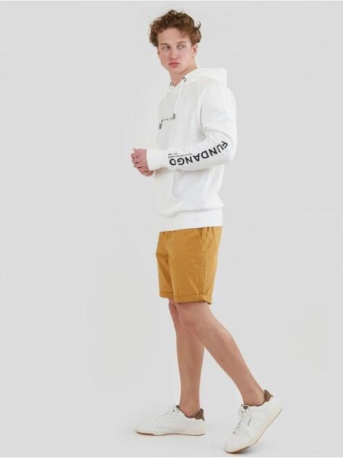 Fundango Talis Hooded Sweatshirt férfi kapucnis pulóver fehér színben 4