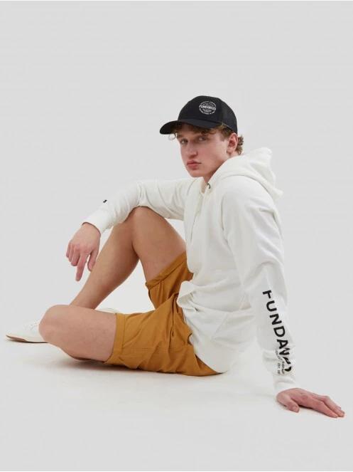 Fundango Talis Hooded Sweatshirt férfi kapucnis pulóver fehér színben 5