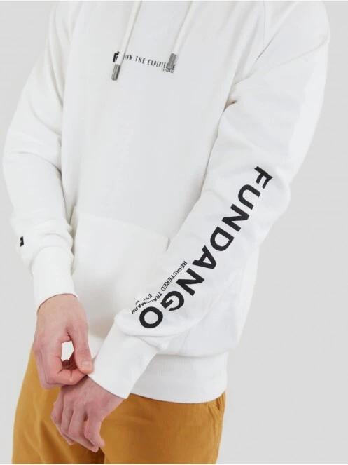 Fundango Talis Hooded Sweatshirt férfi kapucnis pulóver fehér színben 6