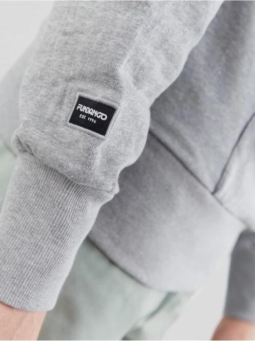 Fundango Talis Hooded Sweatshirt férfi kapucnis pulóver szürke színben 6