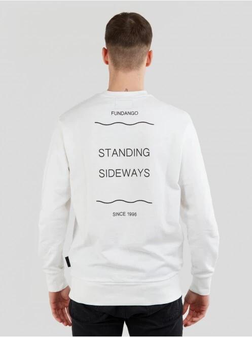 Fundango Warren Sweatshirt férfi pulóver fehér színben 3