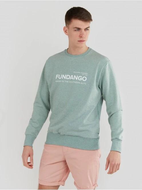 Fundango Warren Sweatshirt férfi pulóver zöld színben 2