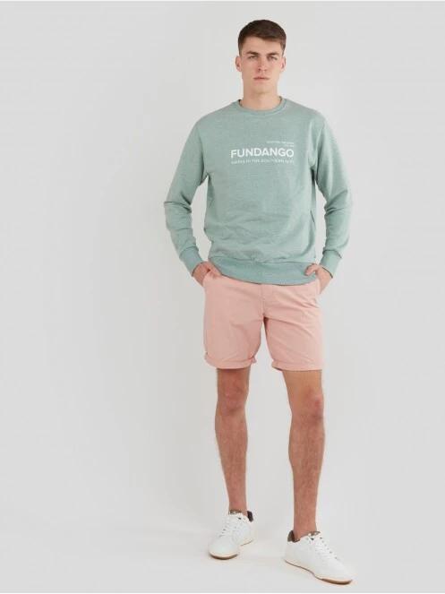 Fundango Warren Sweatshirt férfi pulóver zöld színben 4
