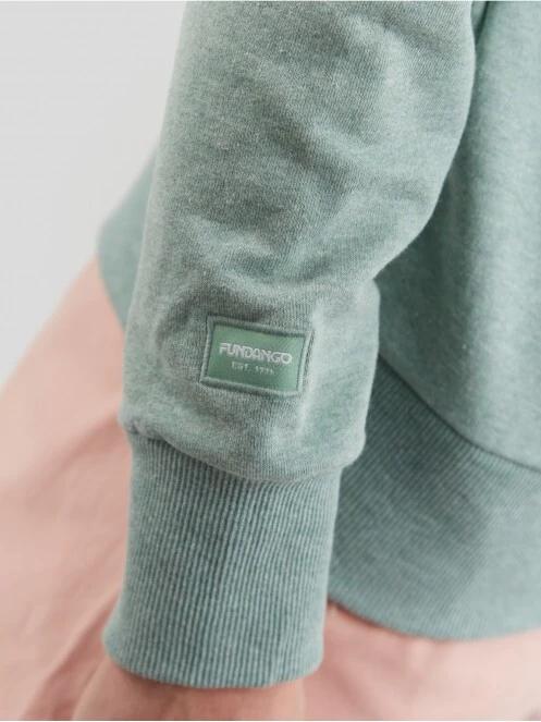 Fundango Warren Sweatshirt férfi pulóver zöld színben 6