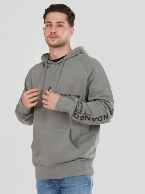 Fundango Talis Hooded Sweatshirt férfi pulóver zöld színben 2