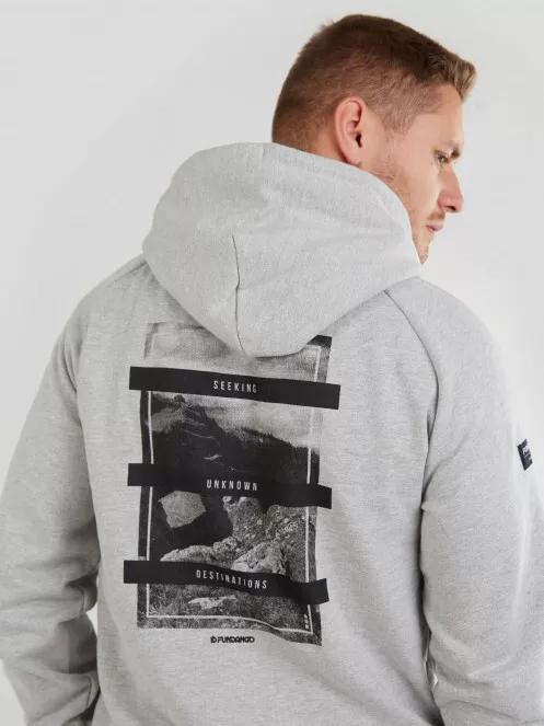 Fundango Talis Hooded Sweatshirt férfi kapucnis pulóver fehér színben 6