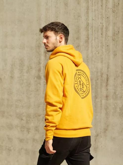 Fundango Talis Hooded Sweatshirt férfi kapucnis pulóver sárga színben 7