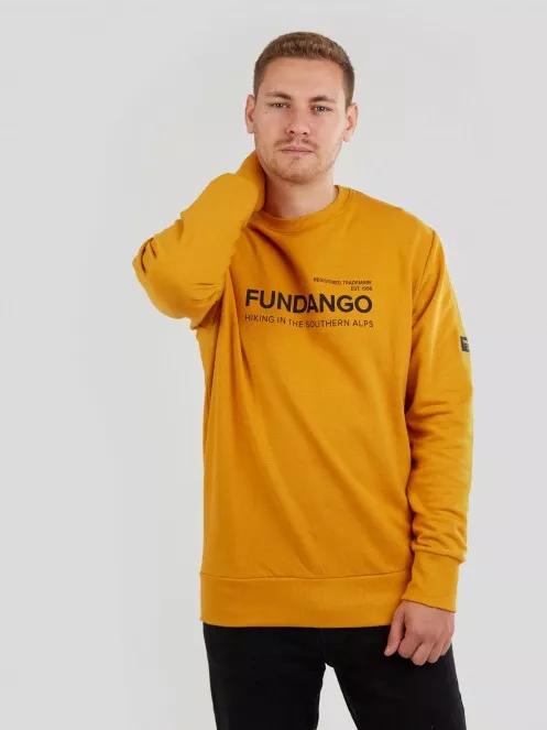 Fundango Warren Sweatshirt férfi pulóver sárga színben 2