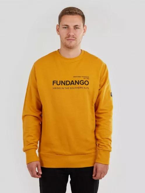 Fundango Warren Sweatshirt férfi pulóver sárga színben 4