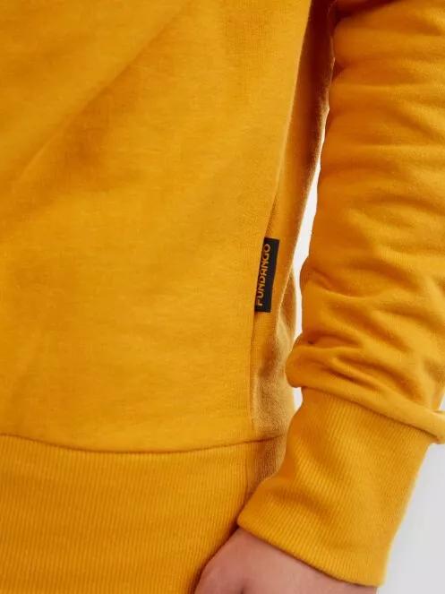 Fundango Warren Sweatshirt férfi pulóver sárga színben 7