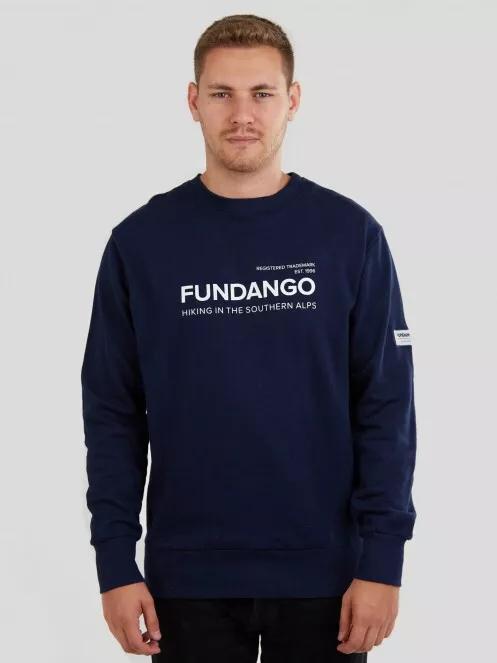 Fundango Warren Sweatshirt férfi pulóver kék színben 2