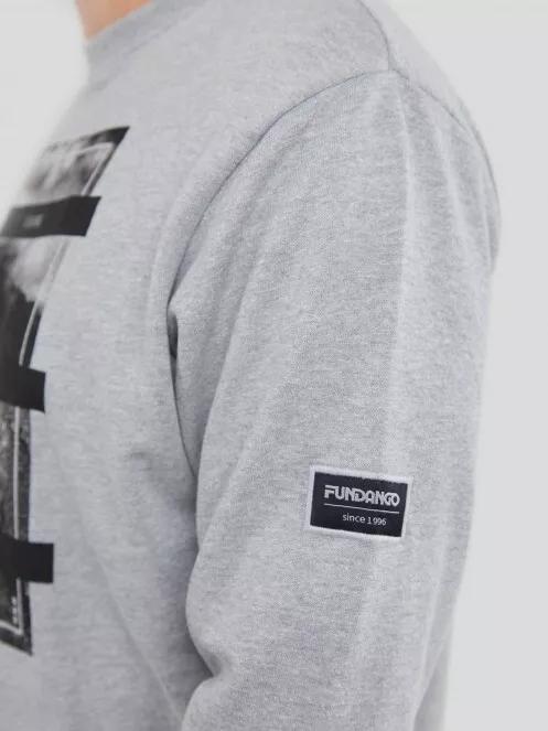 Fundango Warren Sweatshirt férfi pulóver szürke színben 5