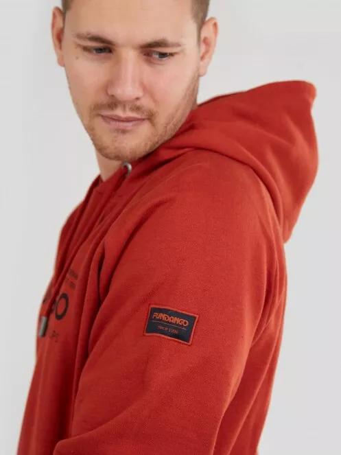 Fundango Dixon Hooded Sweatshirt férfi kapucnis pulóver narancssárga színben 5