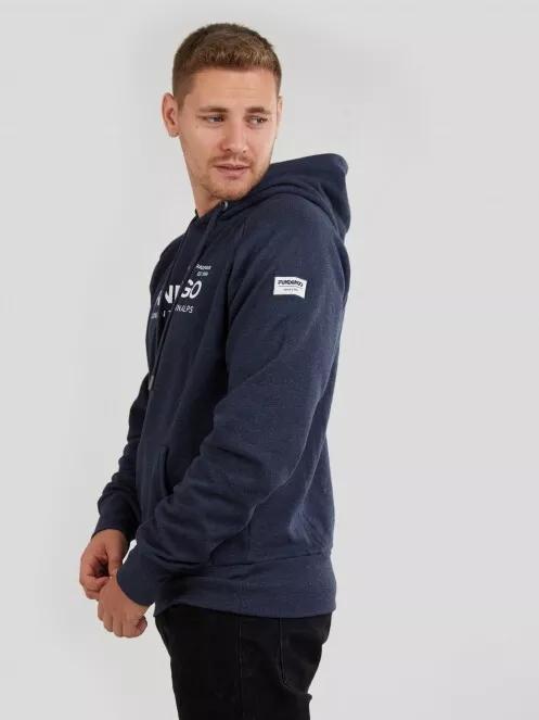 Fundango Dixon Hooded Sweatshirt férfi kapucnis pulóver kék színben 5