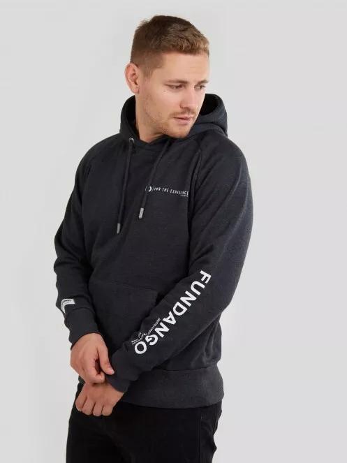 Fundango Dixon Hooded Sweatshirt férfi kapucnis pulóver szürke színben 2