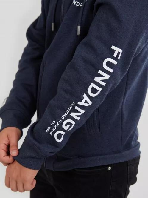Fundango West Point Hooded Pullover férfi kapucnis pulóver kék színben 4
